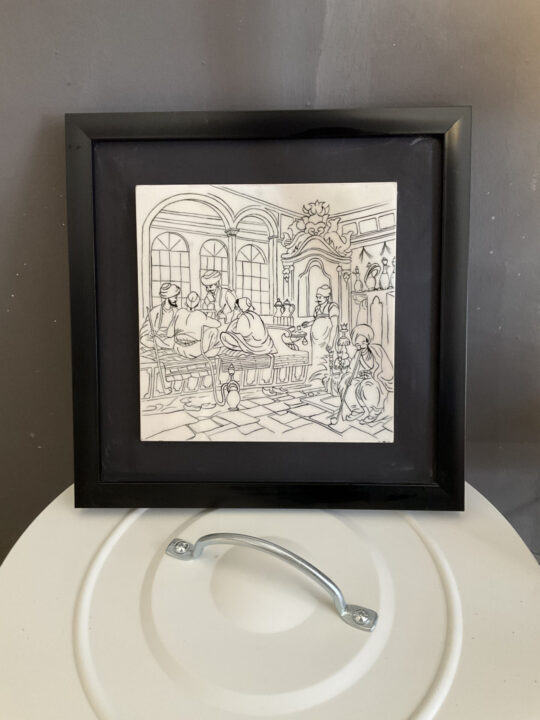 Osmanlı minyatür çini işleme Tablo 30x30