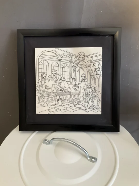 Osmanlı minyatür çini işleme Tablo 30x30